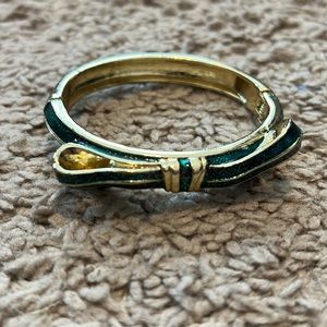 Glittery bling bow hinge bracelet